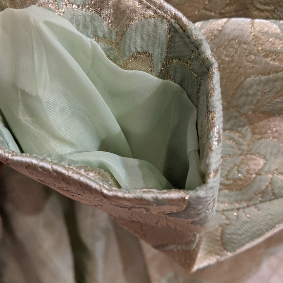 K B Stella Louise Roy Skirt Suit Green Gold 18W - Picture 3 of 8